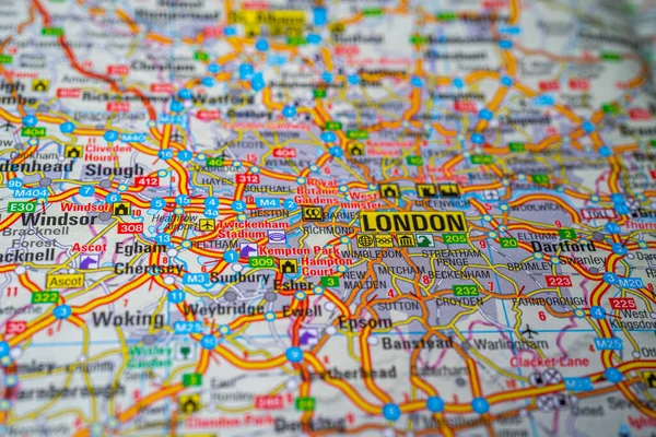 London Map Europe Background — Stock Photo, Image