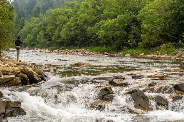 Muhteşem Dağ Nehri Büyüleyici Bir Doğa — Stok fotoğraf