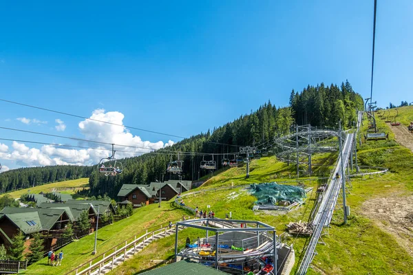 Skidort Sommar Natur Bakgrund — Stockfoto