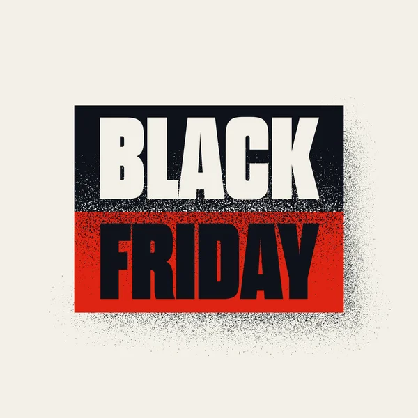 Black Friday vector sale web banner. Grunge typography style. Discounts, special offers promotion, advertising. — Stock Vector