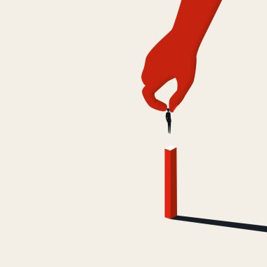 İş büyümesi ve başarı vektörü konsepti. İş danışmanlığının sembolü, finans danışmanı.