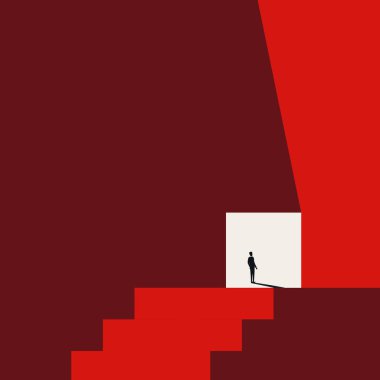 İş kariyeri büyüme vektörü kavramı. Hırs, motivasyon ve gelişimin sembolü. En düşük tasarım eps10 illüstrasyon.