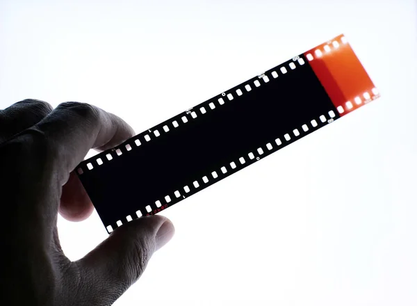 Farbnegativfilm 35Mm Foto Film Draufsicht Der Dunkelkammer — Stockfoto