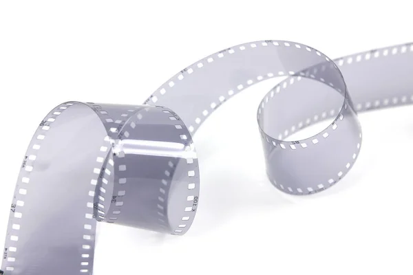 Tira Película Fondo Blanco Palabra Cine Espacio Copia Con Lugar — Foto de Stock