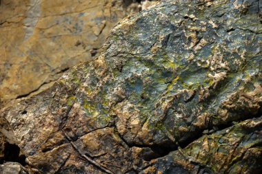 Suyla kesilmiş yeşil taşın dokusu