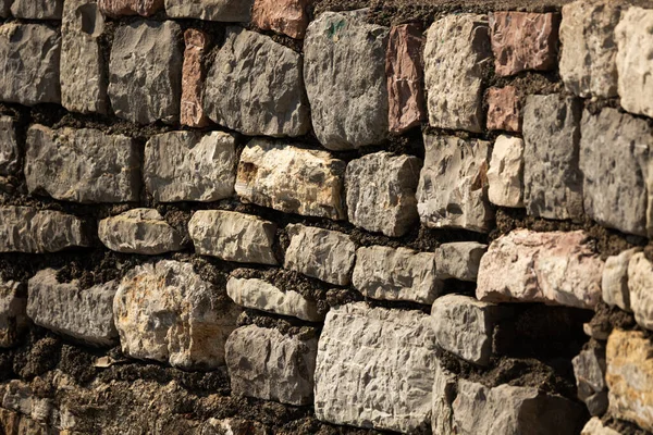 Textura de piedras de la muralla protectora del casco antiguo de budva —  Fotos de Stock