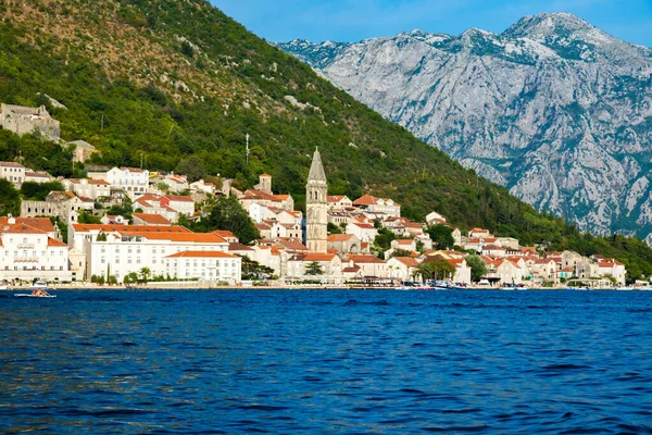 Voyage Dans Vieille Ville Touristique Côte Adriatique Perast Monténégro Parmi — Photo