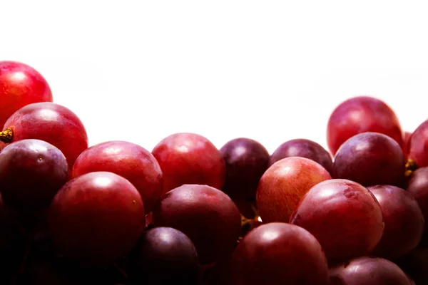 Fondo Uvas Rojas Primer Plano Fotografía Aislada — Foto de Stock