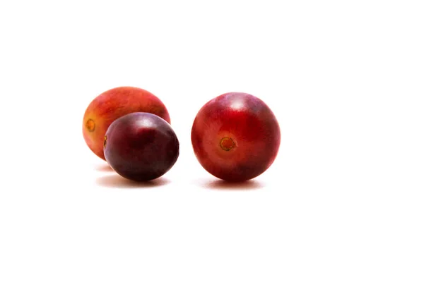 Tło Czerwonych Winogron Zbliżenie Izolowane Fotografii — Zdjęcie stockowe
