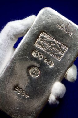Şirket, İngiltere - 100 eritme Sheffield ons gümüş külçe Bar külçe oz
