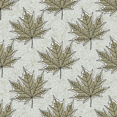 Vektör Yosunlu Yeşil Yapraklar Dokulu Yaprak Arka Plan Dikişsiz Tekrar Desen