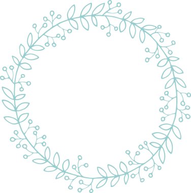 çerçeve ve dekor için yaprak ve çilek çelenk