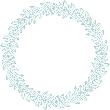 çerçeve ve dekor için yaprak çelenk