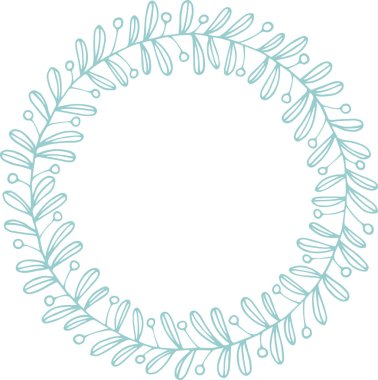 çerçeve ve dekor için yaprak ve çilek çelenk