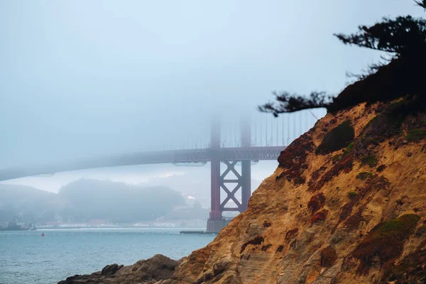 Golden Gate Baker Beach Fog Day — Stock Photo, Image