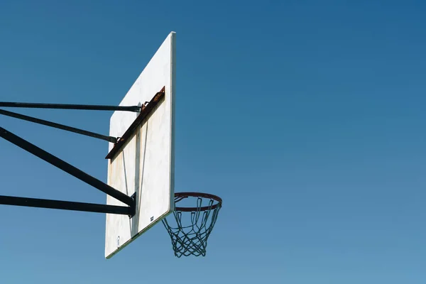 Baloncesto Cancha Baloncesto Superficie Juego Que Consta Piso Rectangular Con — Foto de Stock