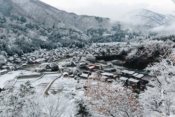 Shirakawa Obec Nachází Prefektuře Gifu Japonsko Jeden Světového Dědictví Unesco — Stock fotografie