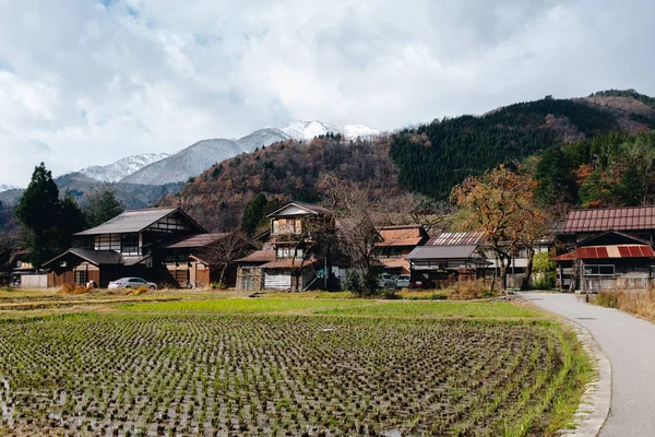 Shirakawa Obec Nachází Prefektuře Gifu Japonsko Jeden Světového Dědictví Unesco — Stock fotografie