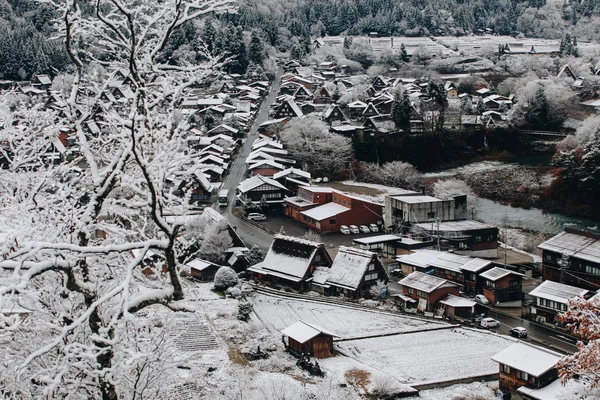 Shirakawa Pueblo Situado Prefectura Gifu Japón Uno Los Sitios Patrimonio — Foto de Stock