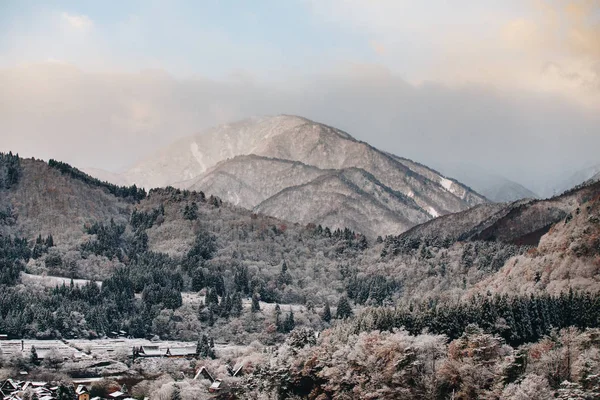 Shirakawa Obec Nachází Prefektuře Gifu Japonsko Jeden Světového Dědictví Unesco — Stock fotografie