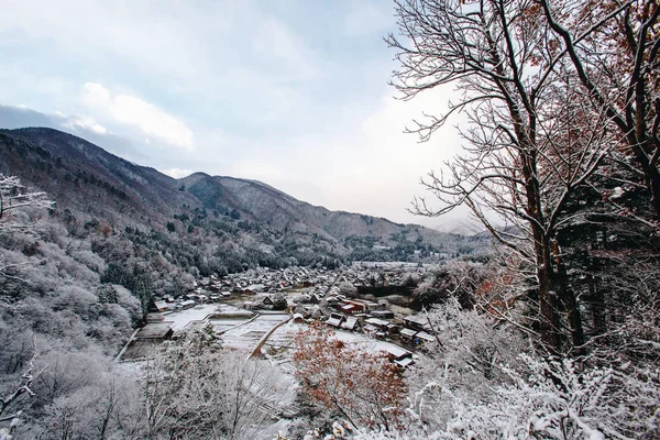 Shirakawa Obec Nachází Prefektuře Gifu Japonsko Jeden Světového Dědictví Unesco — Stock fotografie