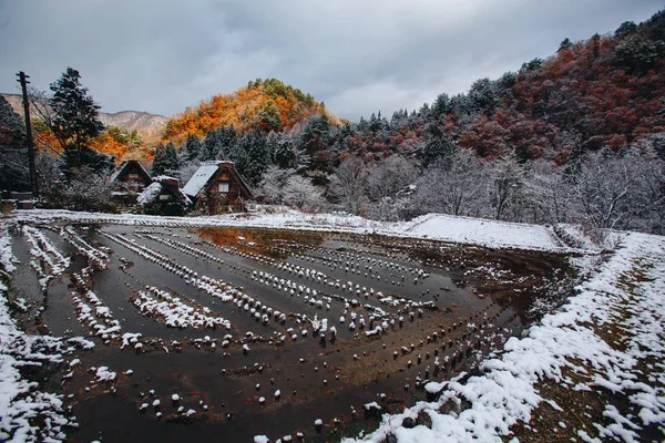 Shirakawa Obec Nachází Prefektuře Gifu Japonsko Jeden Světového Dědictví Unesco — Stock fotografie