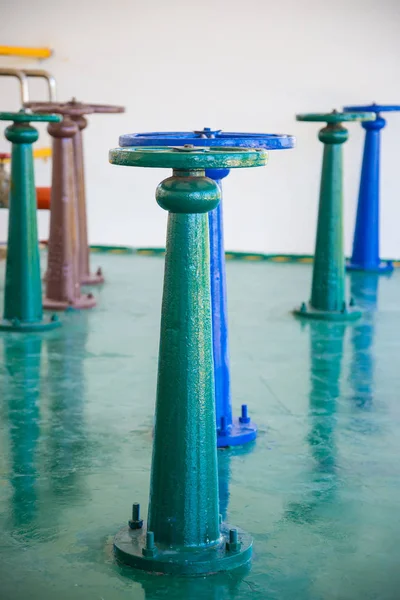 Control Water Gate Valve Water Treatment Plants Waterworks Thailand — Stock Photo, Image