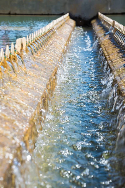 Proceso Tratamiento Aguas Plantas Tratamiento Aguas Las Obras Agua Tailandia — Foto de Stock