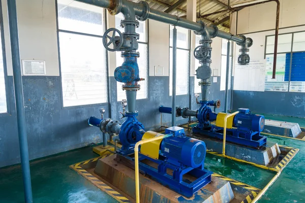 Насосный Двигатель Заводе Водоподготовки Таиланда — стоковое фото