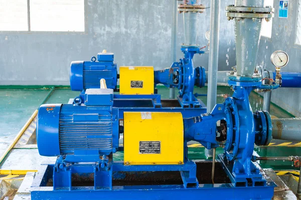 Pump Motor Vatten Behandling Växt Thailand — Stockfoto