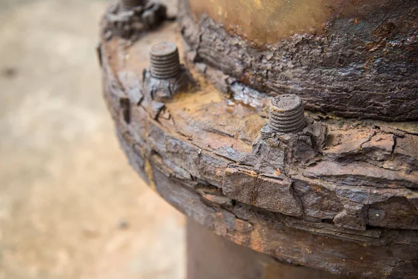 Steel Pipes Water Supply Rust Corrosion Bolt Rust — Stock Photo, Image