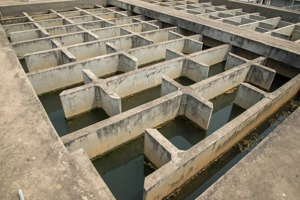 Proceso Tratamiento Aguas Plantas Tratamiento Aguas Las Obras Agua Tailandia — Foto de Stock