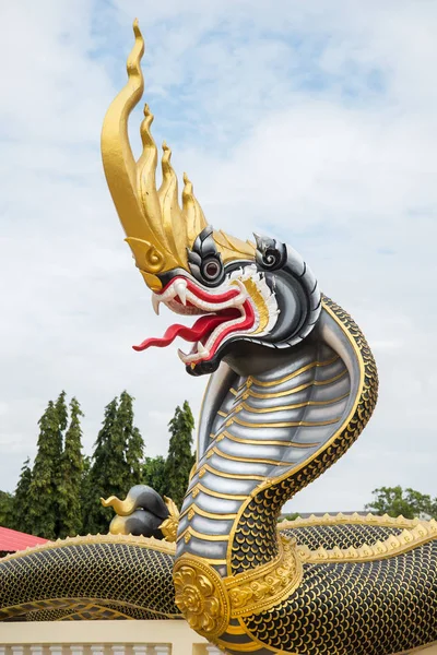 Statue Naga Dans Temple Thaïlande — Photo