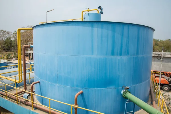 Proceso Tratamiento Aguas Plantas Tratamiento Aguas Las Obras Agua Tailandia —  Fotos de Stock