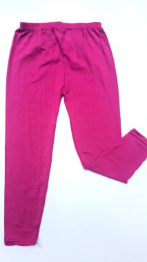 Bebek tayt pantolon beyaz arka plan, çocuklar için giyim.