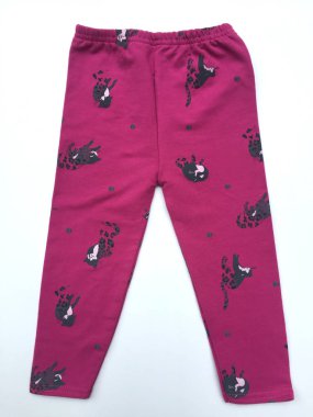 Bebek tayt pantolon beyaz arka plan, çocuklar için giyim.