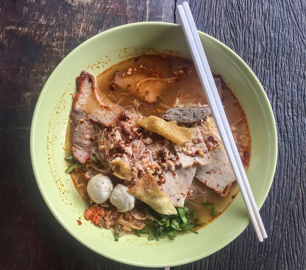 Des Nouilles Thaïlandaises Cuisine Asiatique Cuisine Thaïlandaise Nourriture Délicieuse — Photo