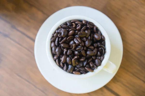 Granos Café Una Taza Para Decorar — Foto de Stock