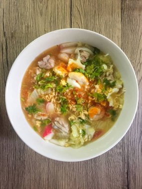 Tay erişte. Asya gıda, Tayland yemeği. lezzetli yemekler.