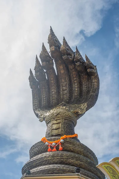 Naga Άγαλμα Στον Ναό Της Ταϊλάνδης — Φωτογραφία Αρχείου