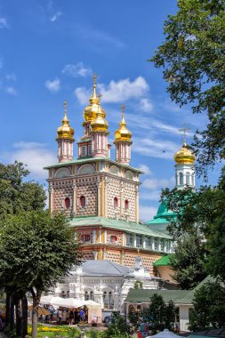 Sergiev Posad, Rusya - 27 Temmuz 2019: Kutsal Teslis-St. Sergius Lavra, Sergiev Posad, Rusya