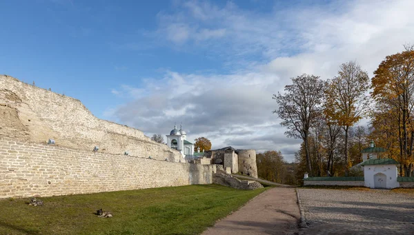 Fortaleza Medieval Izborsk Izborsk Una Localidad Rusia Distrito Pechorsky Óblast — Foto de Stock