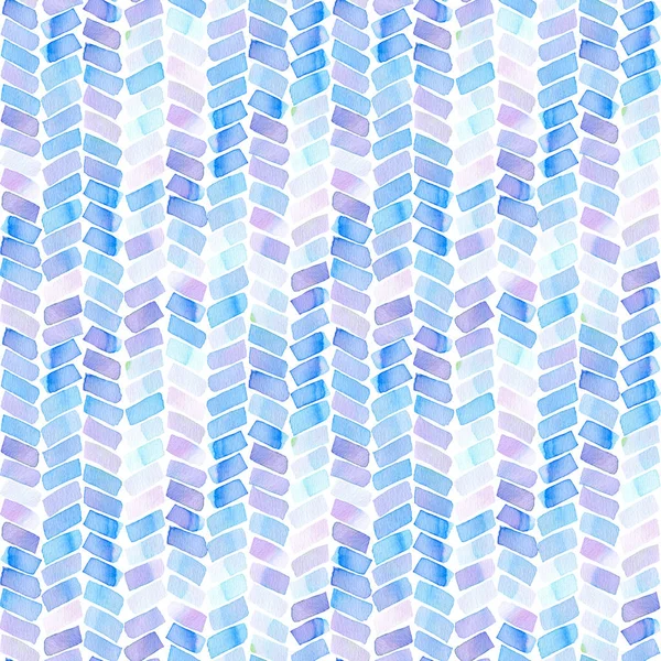 추상적인 기하학적 수치와 패턴입니다 블루와 바이올렛 색상의 수채화 줄무늬 — 스톡 사진