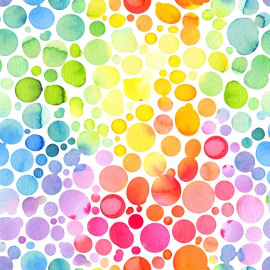 Dikişsiz desen soyut Kazanlı, gökkuşağı renkleri. Sulu boya lekeleri, şekiller, güzel lekeleri boya. Şahıslar, tatiller, Doğum günü veya kumaş ürünleri için arka plan.