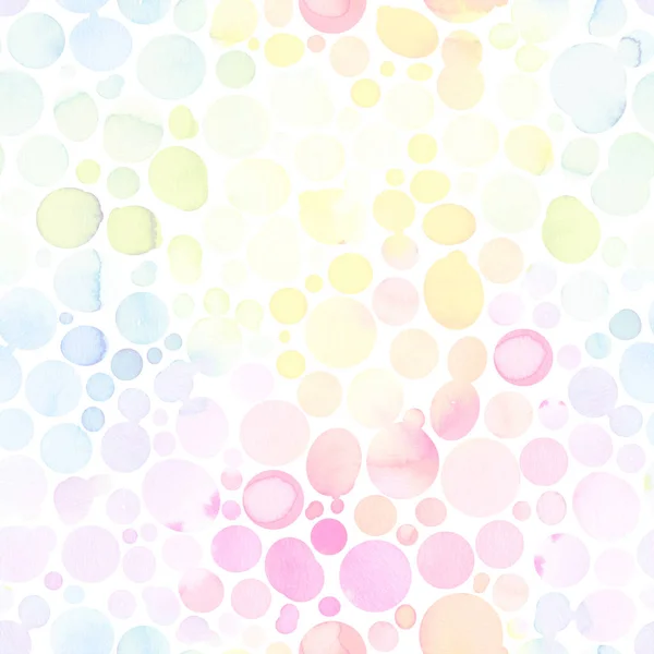 Nahtloses Muster Mit Abstrakten Schalen Regenbogenfarben Aquarellflecken Formen Schöne Farbflecken — Stockfoto