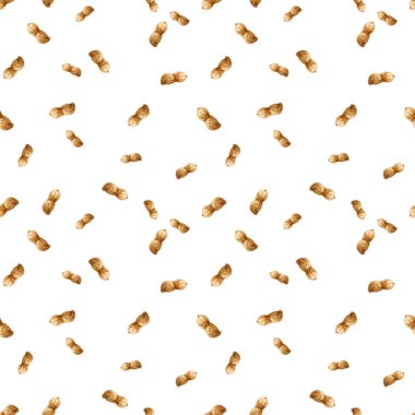 Fıstık kalemler ile Seamless modeli. Çizilmiş işaretleri ve beyaz zemin üzerine suluboya.