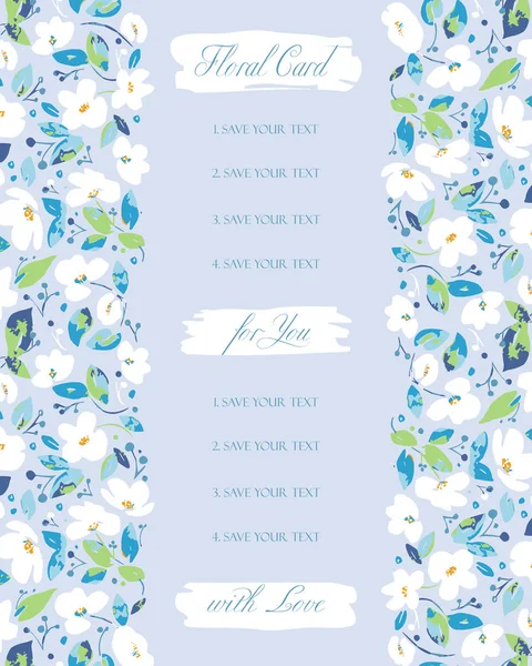 Fondo Vectorial Para Saludos Invitaciones Boda Con Preciosas Flores Abstractas — Vector de stock