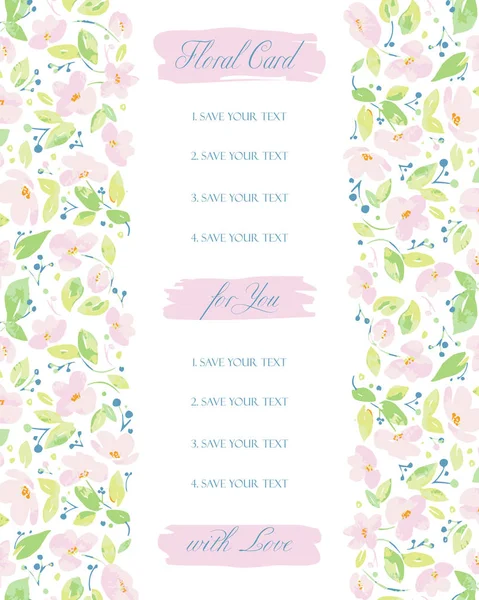 Fond Vectoriel Pour Salutations Invitations Mariage Avec Jolies Fleurs Roses — Image vectorielle