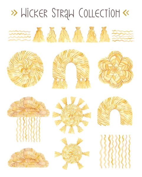 Gökkuşağı, Güneş, Bulut ve Yıldız, Yağmur Resimleri. Hasır desen. Makrame guaj sanatı. Sarı, bej. Boho, kırsal tasarım