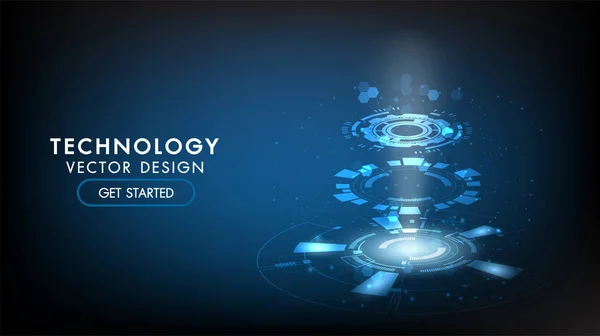 Abstrakt Technology Background Tech Communication Concept Technology Digital Business Innovation — Stockový vektor